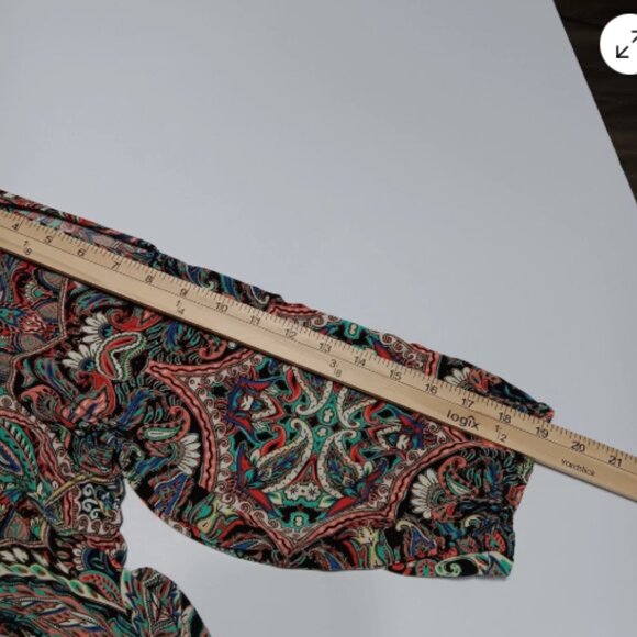 Peck & Peck Womens Large Blouse 3/4 Sleeve Stretchy Pullover Top Large D22 - Picture 5 of 11